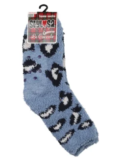Stylosa Calze donna antiscivolo maculate - blu