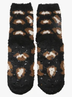 Stylosa Calze donna antiscivolo maculate - nero