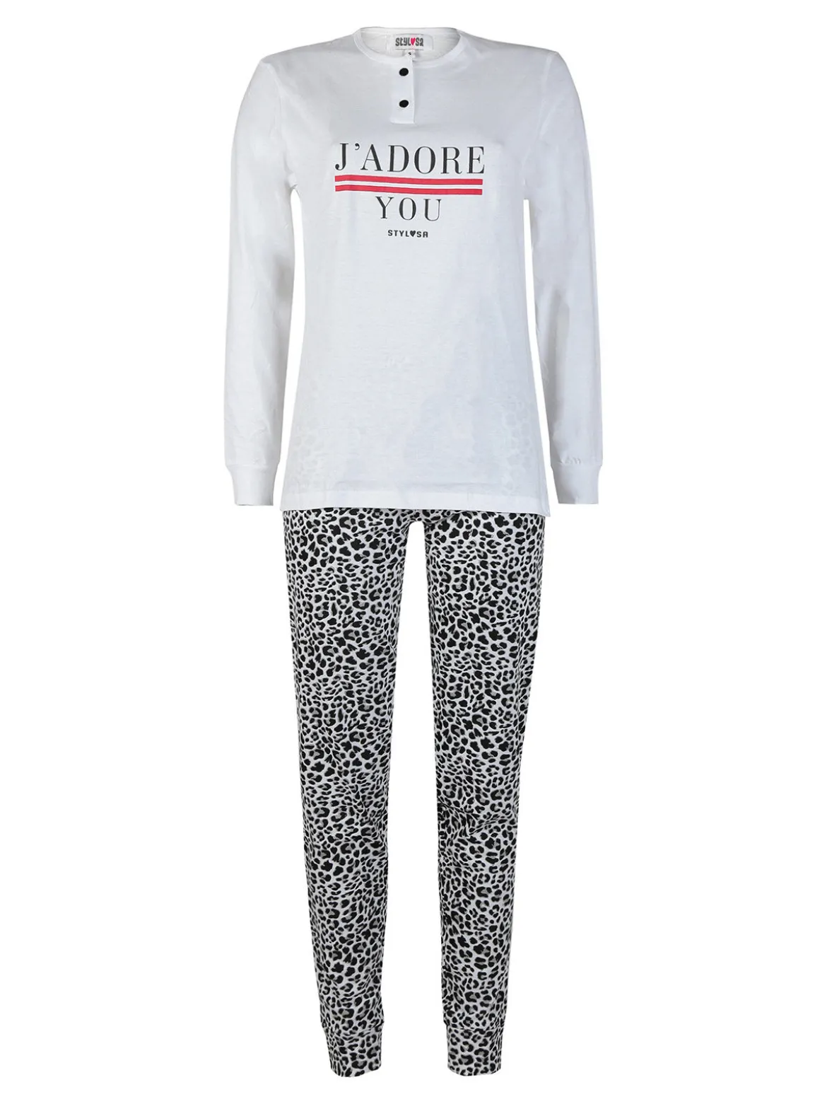Stylosa Pigiama lungo donna animalier