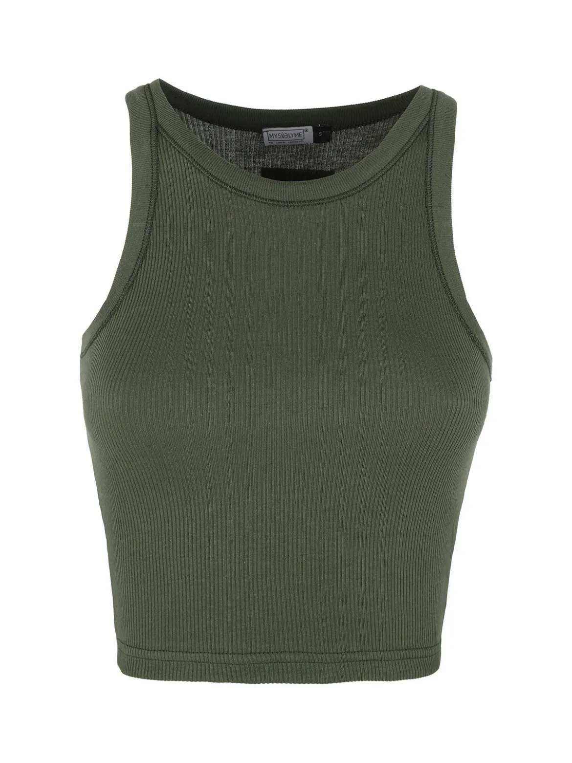 Sublyme Canotta cropped da donna a costine
