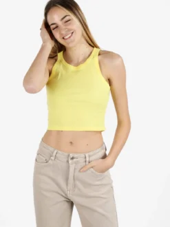 Sublyme Canotta cropped da donna a costine