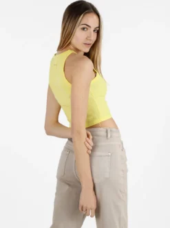 Sublyme Canotta cropped da donna a costine