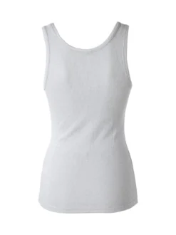 Sublyme Top donna a costine in lurex - argento