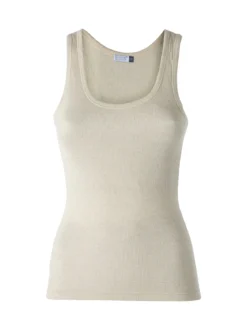 Sublyme Top donna a costine in lurex - oro