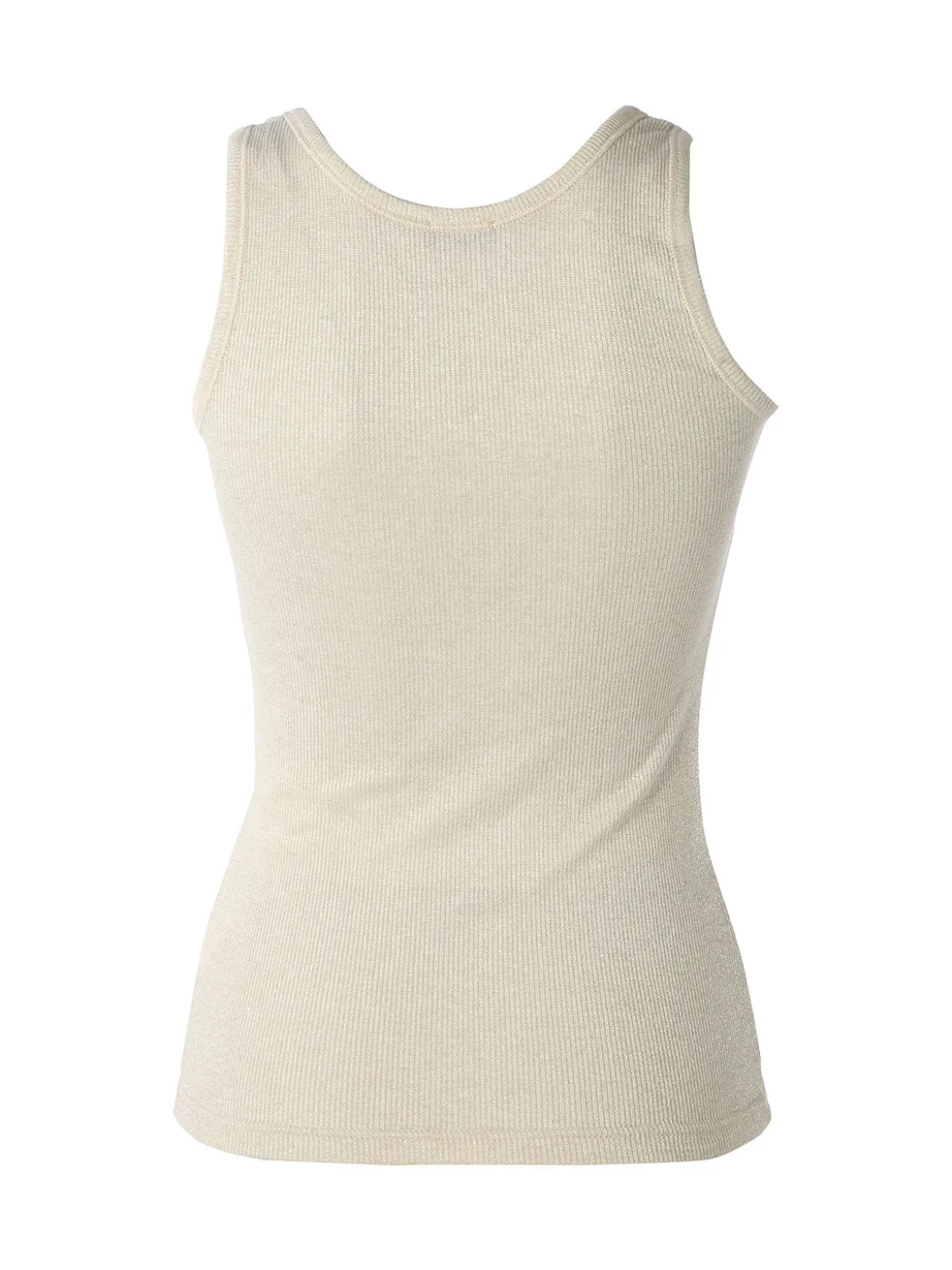 Sublyme Top donna a costine in lurex - oro