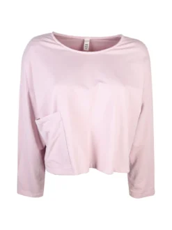 Sun Sun T-shirt cropped da donna con tasca