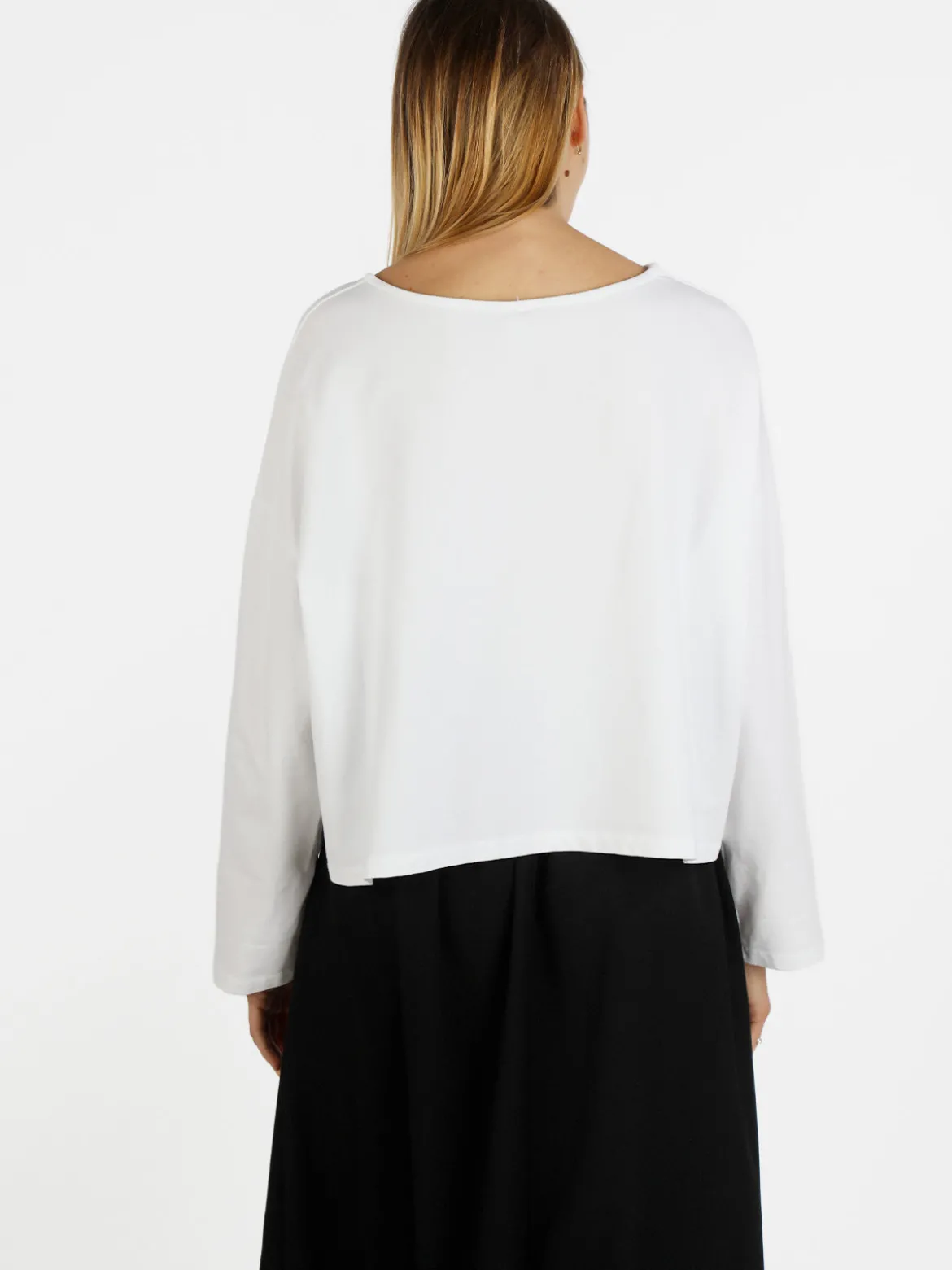 Sun Sun T-shirt cropped da donna con tasca
