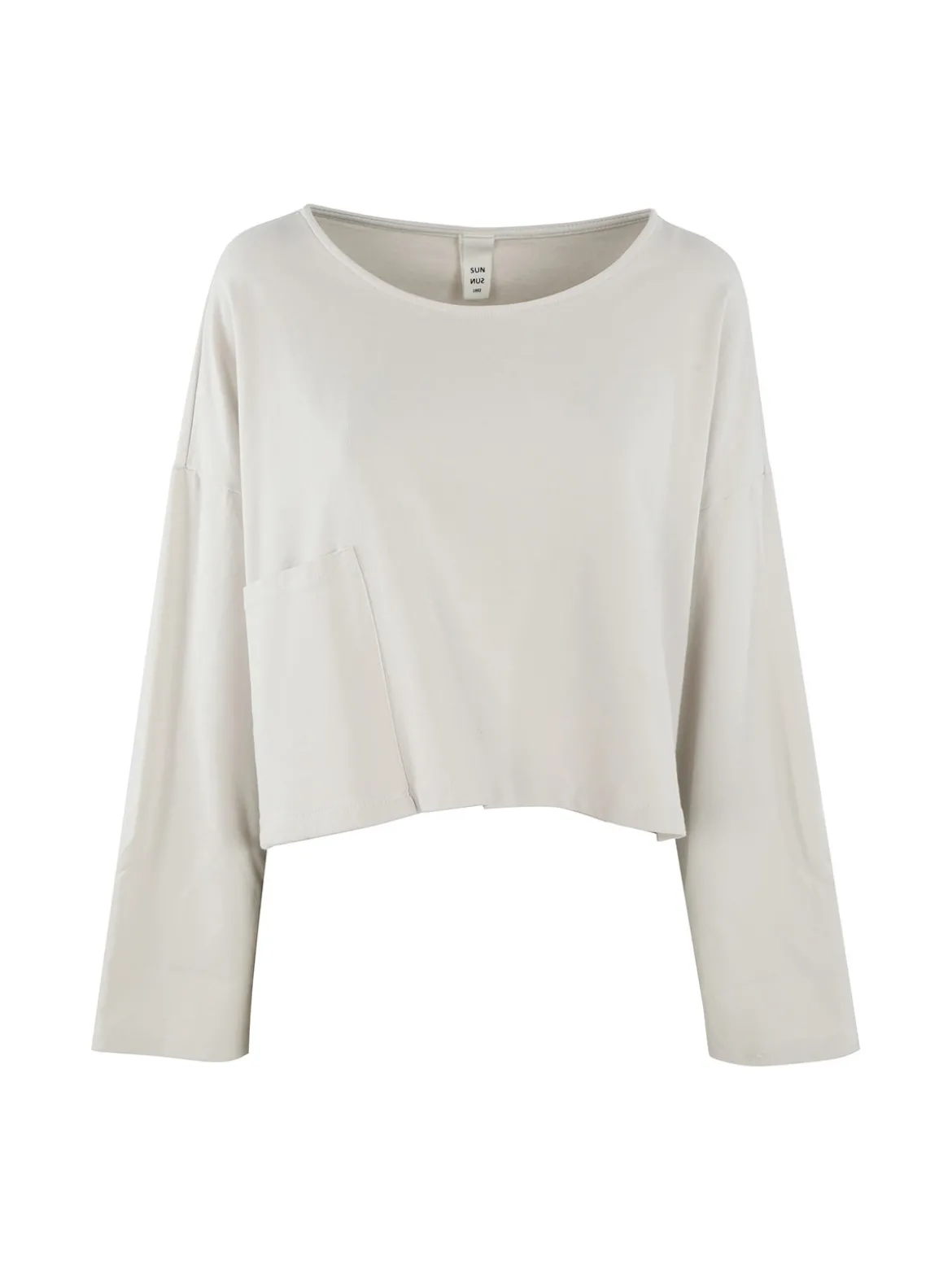 Sun Sun T-shirt cropped da donna con tasca