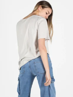 Sun Sun T-shirt donna asimmetrica in cotone