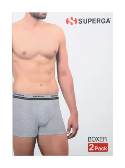 Superga Boxer da uomo tinta unita. Confezione da 2pezzi