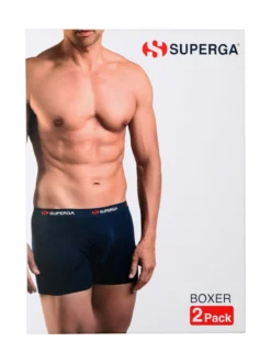 Superga Confezione da 2 boxer uomo in cotone