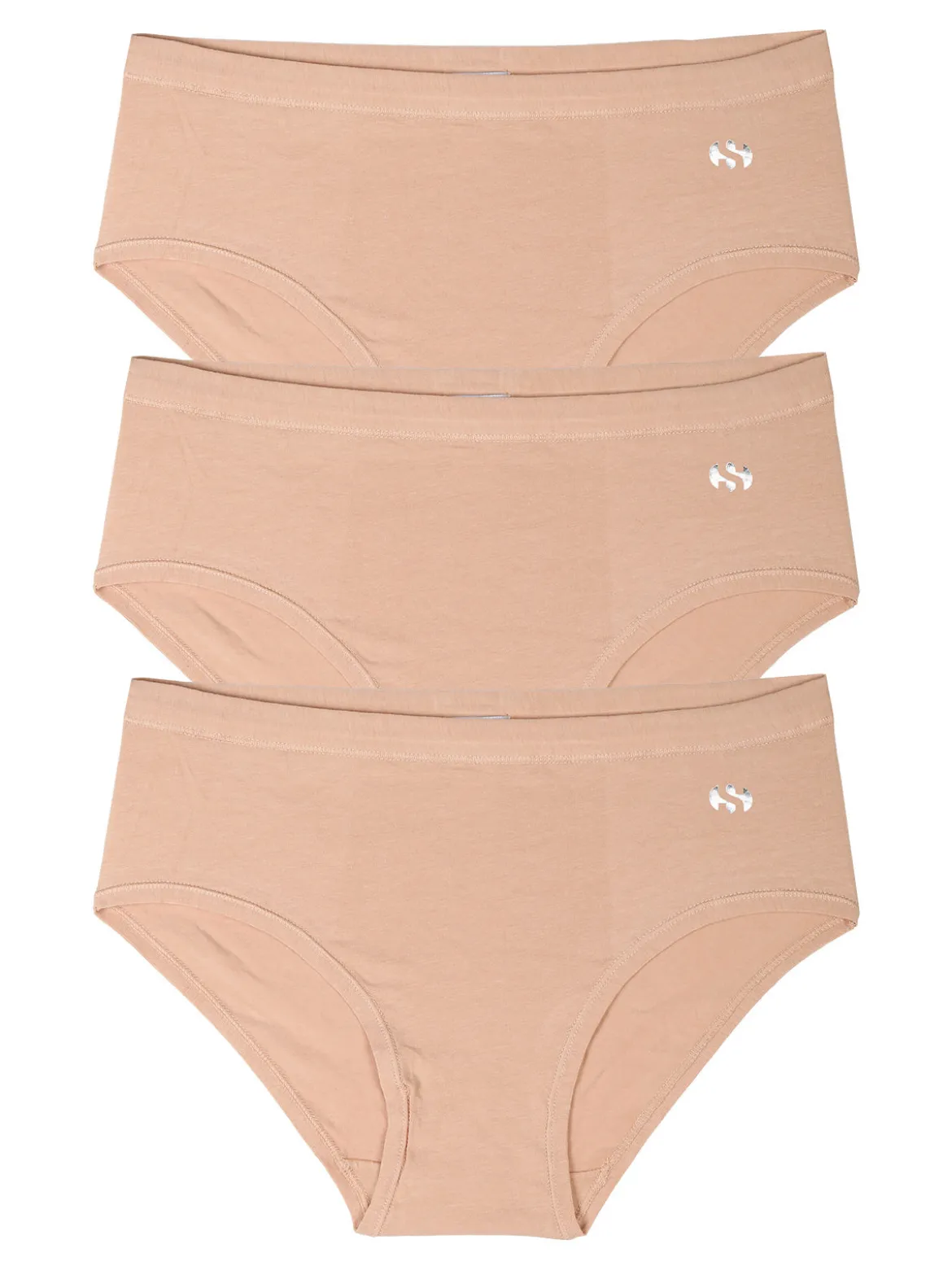 Superga Confezione da 3 slip comfort donna - nudo