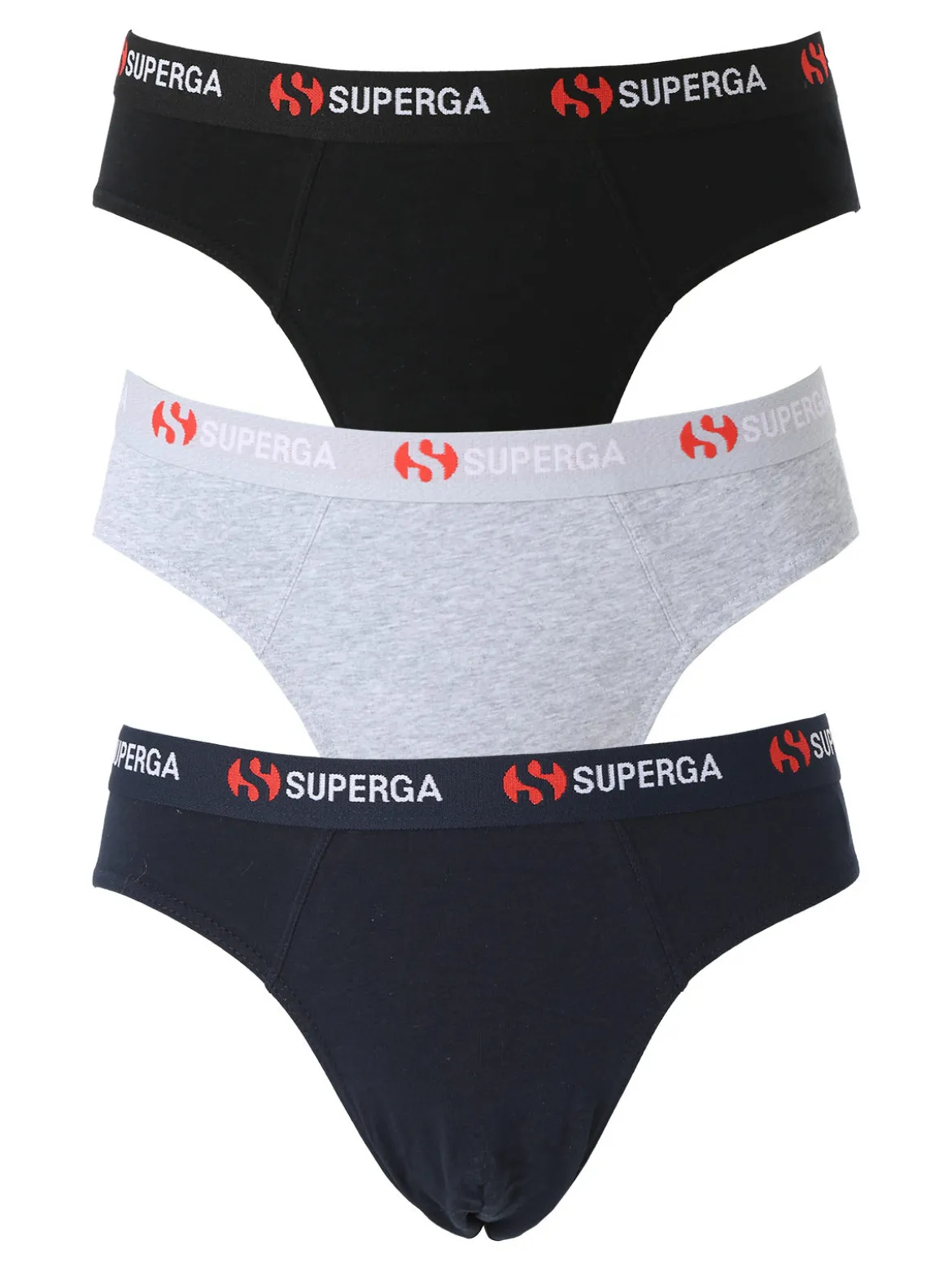 Superga Confezione da 3 slip da uomo in cotone