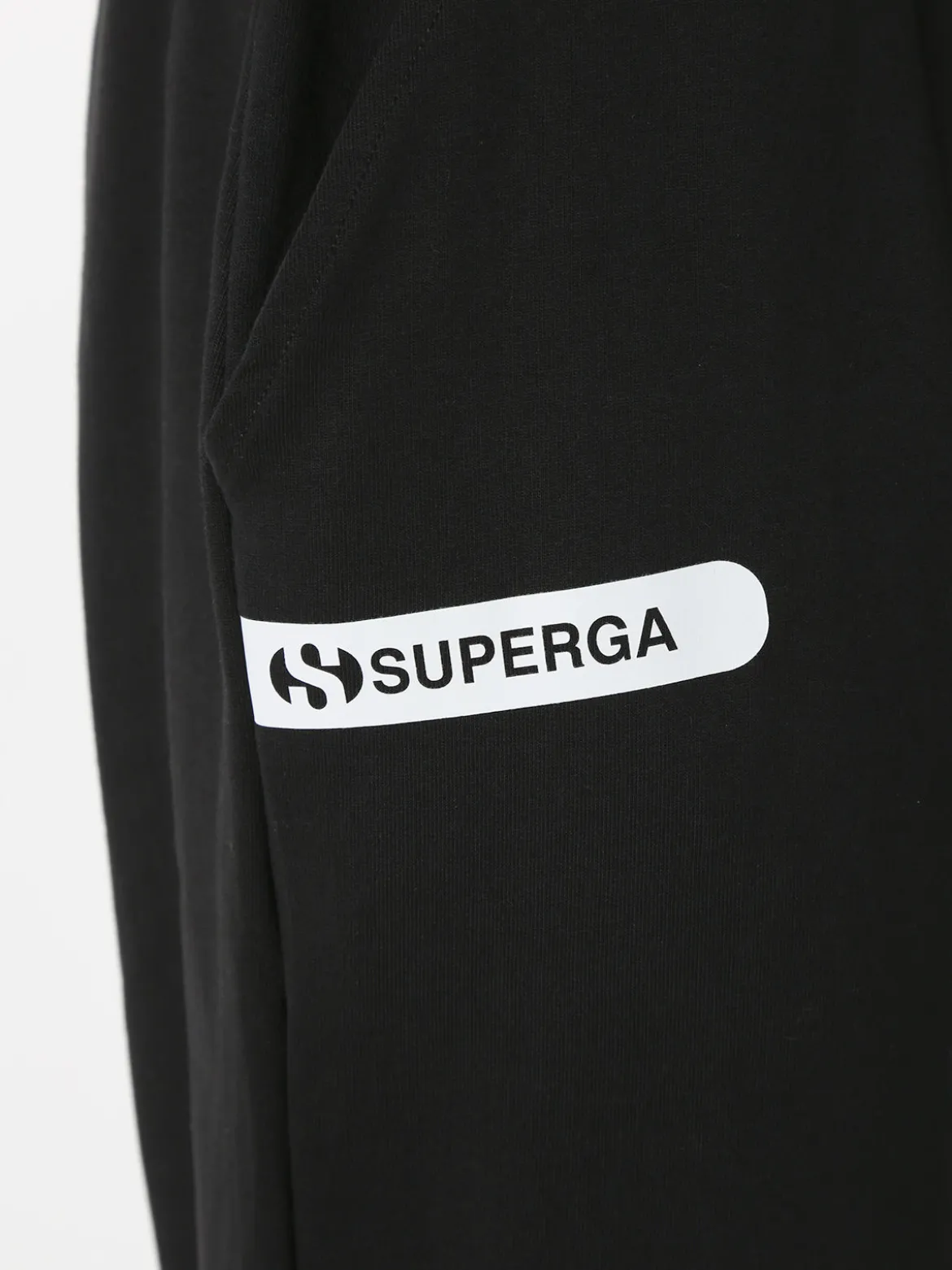 Superga Pantaloni tuta da donna in felpa con coulisse e polsini - nero