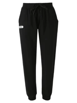 Superga Pantaloni tuta da donna in felpa con coulisse e polsini - nero