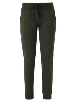 Superga Pantaloni tuta da donna in felpa con coulisse e polsini - militare