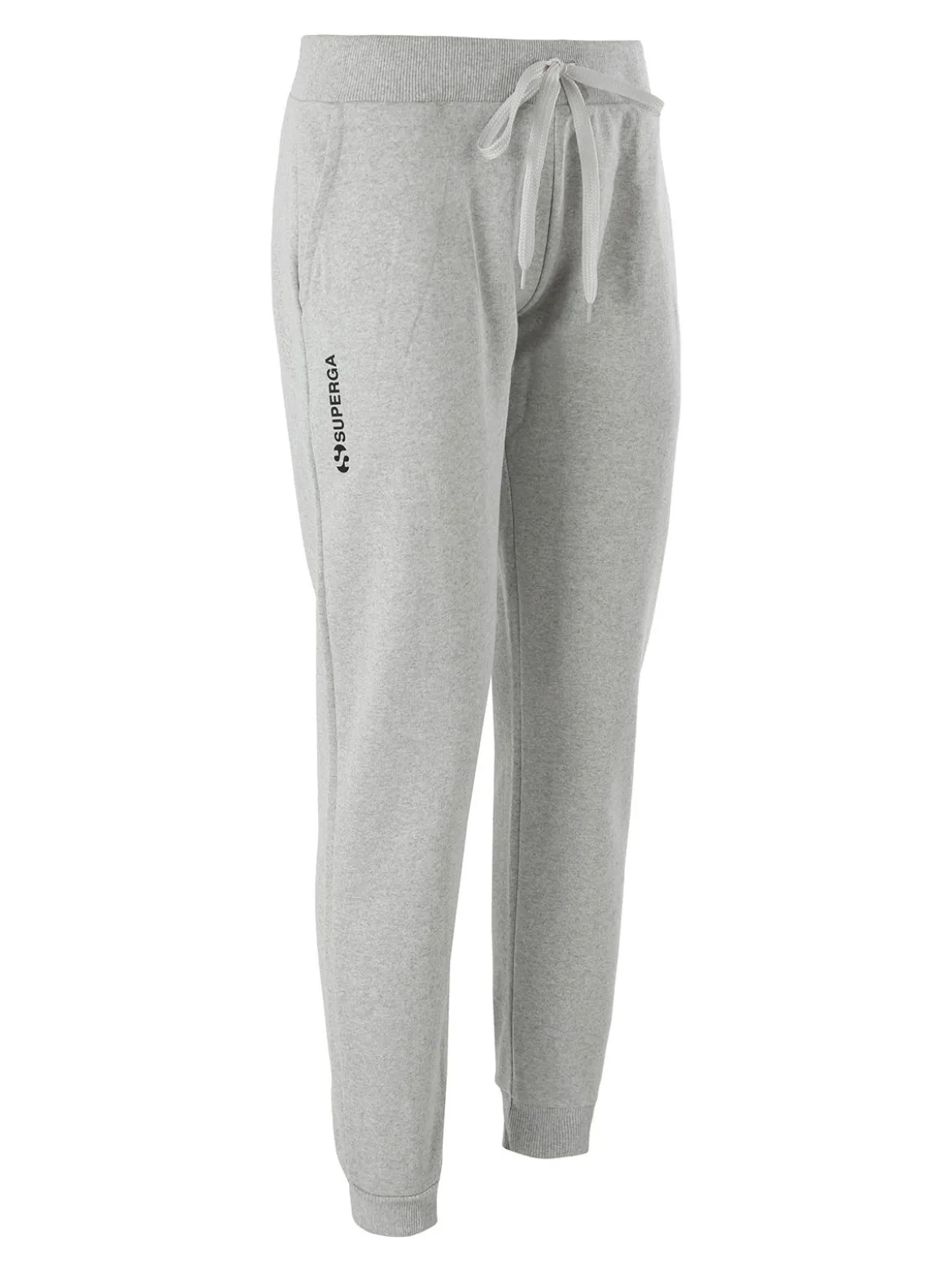 Superga Pantaloni tuta da donna in felpa con coulisse e polsini - grigio
