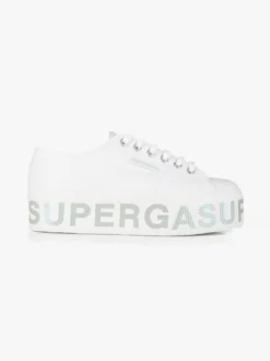 Superga 2790 PLATFORM LETTERING Sneakers donna in tela con platform