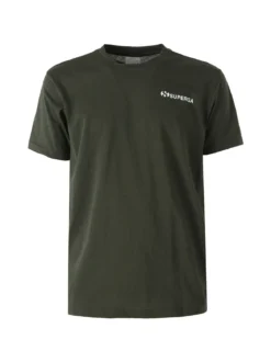 Superga T-shirt da uomo in cotone con logo - verde