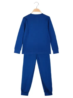 Superman Pigiama lungo da bambino in cotone interlock - blu