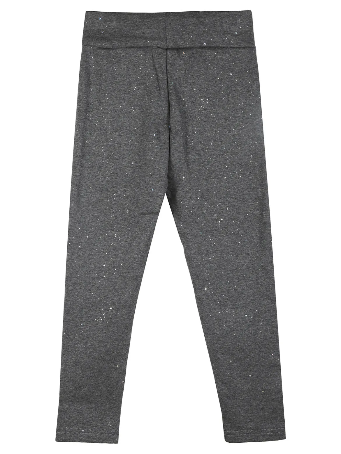Super Star Leggings felpati da bambina con glitter - grigio