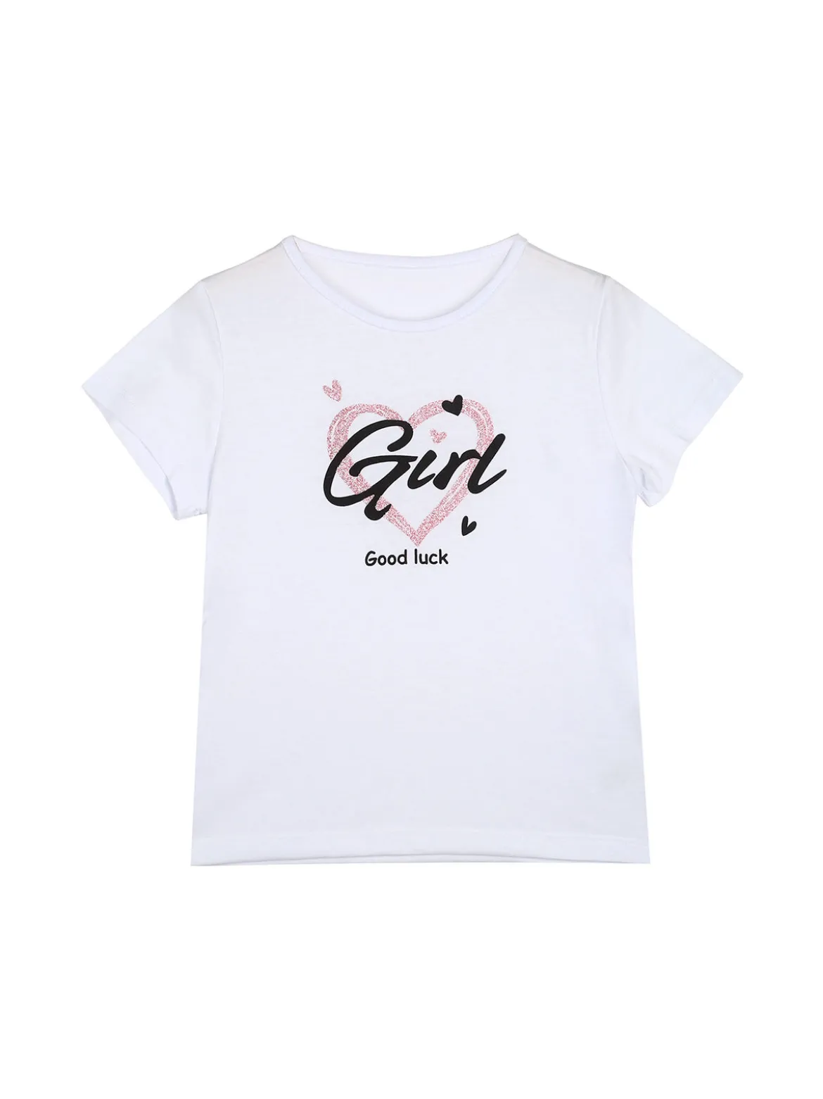 Sweet Junior Completo 3 pezzi da bambina con giacca in ecopelle e gonna con strass - rosa