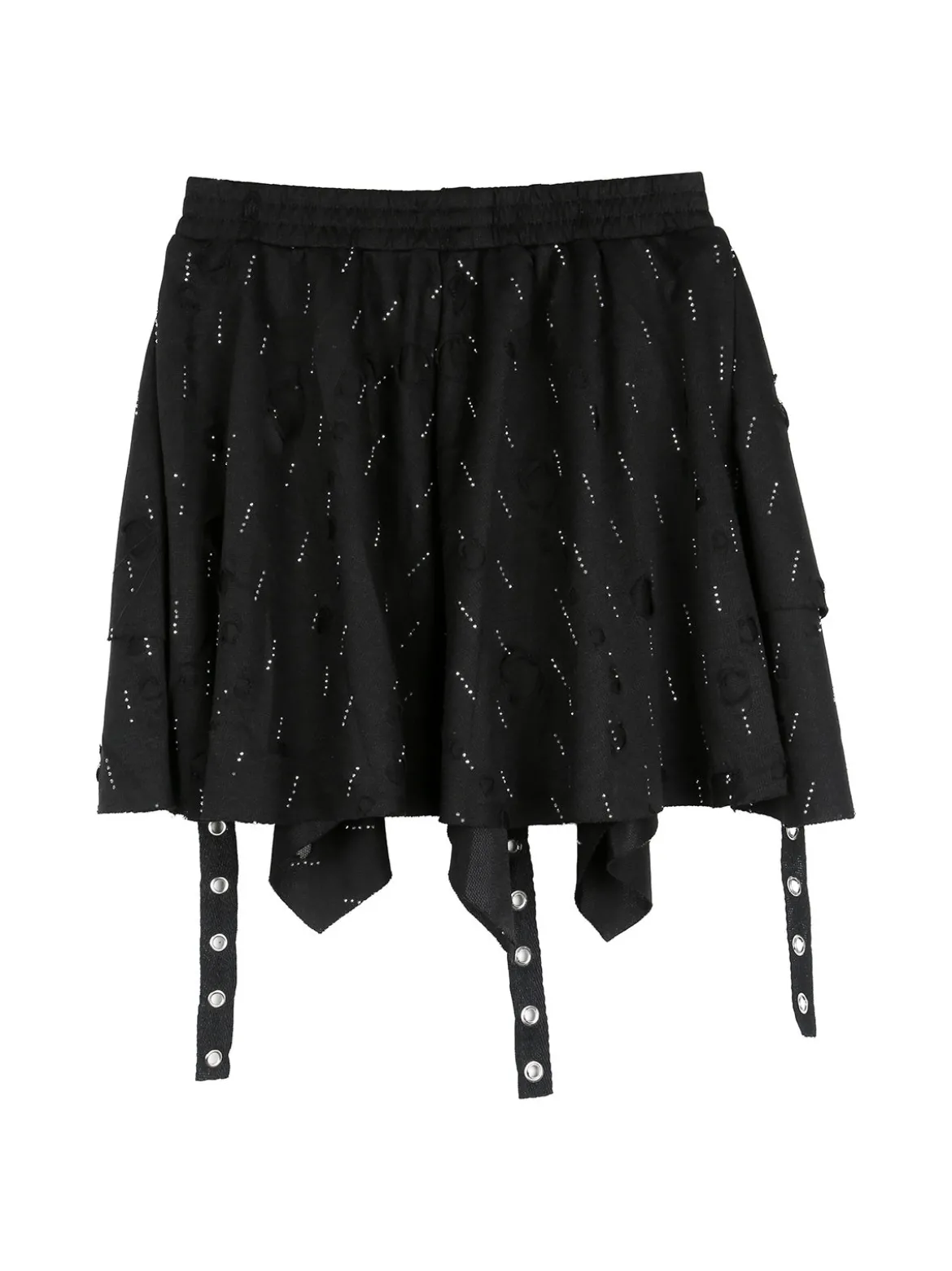 Sweet Junior Completo 3 pezzi da bambina con giacca in ecopelle e gonna con strass - rosa