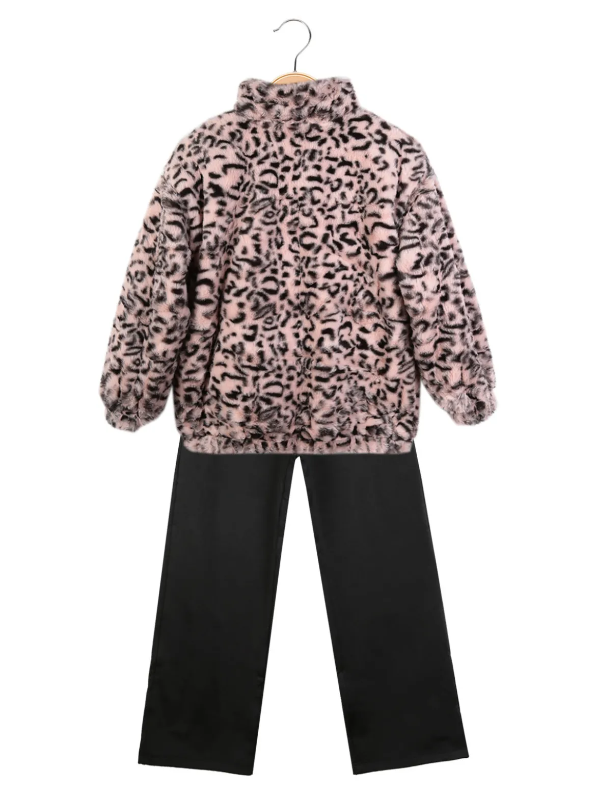 Sweet Junior Completo 3 pezzi da bambina con giacca in ecopelliccia