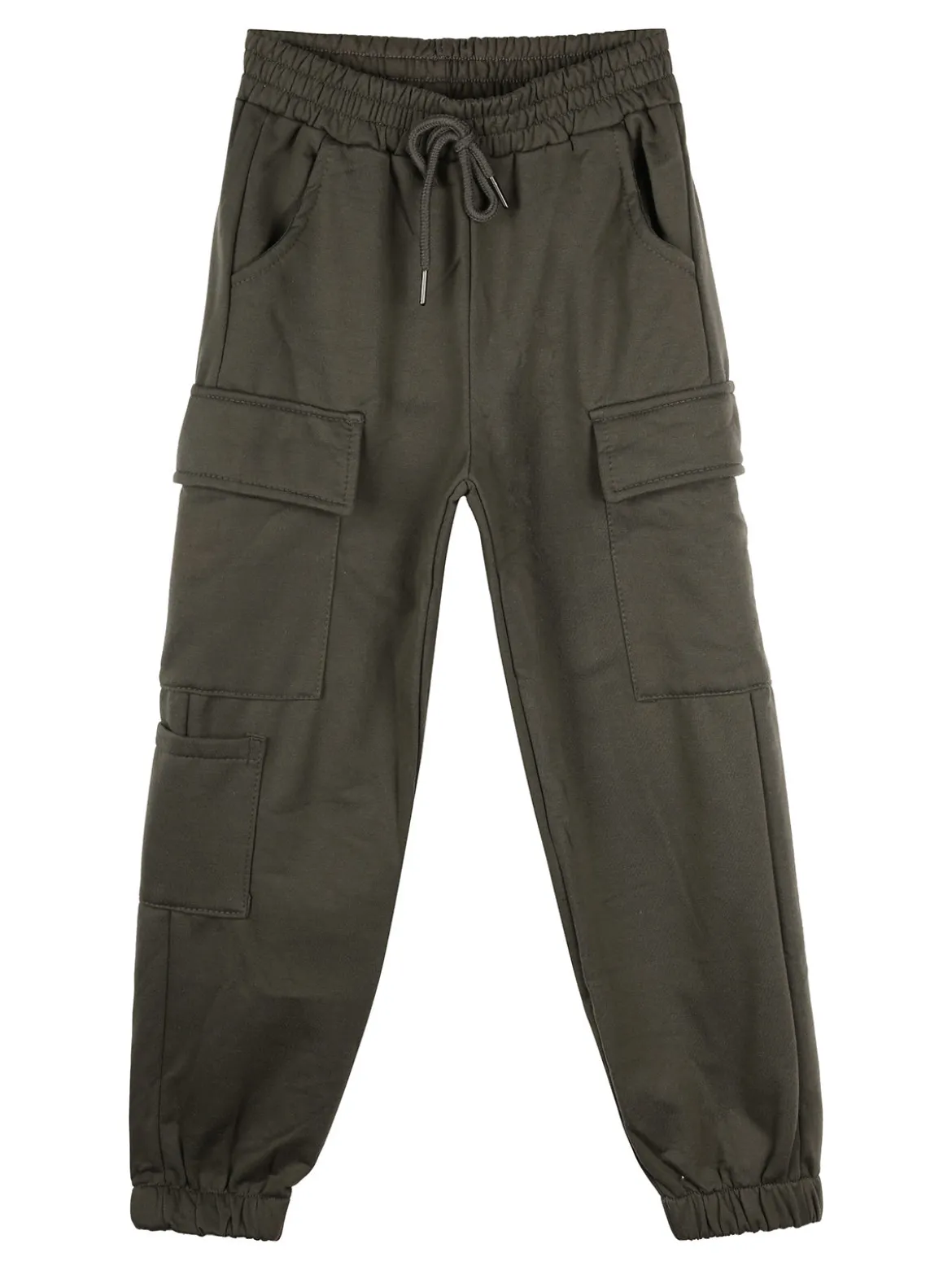 Sweet Junior Pantaloni cargo da ragazza con polsini e coulisse - militare
