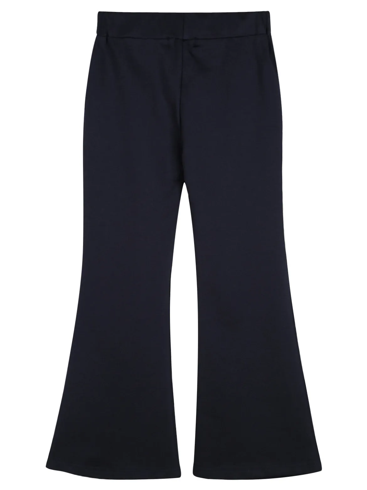 Sweet Junior Pantaloni da bambina a zampa con elastico in vita - blu scuro