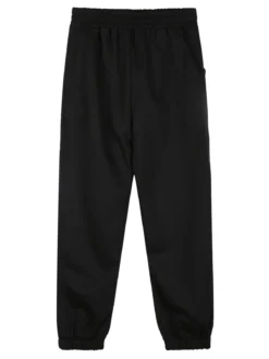 Sweet Junior Pantaloni tuta da bambina con fiori di peluche e strass - nero