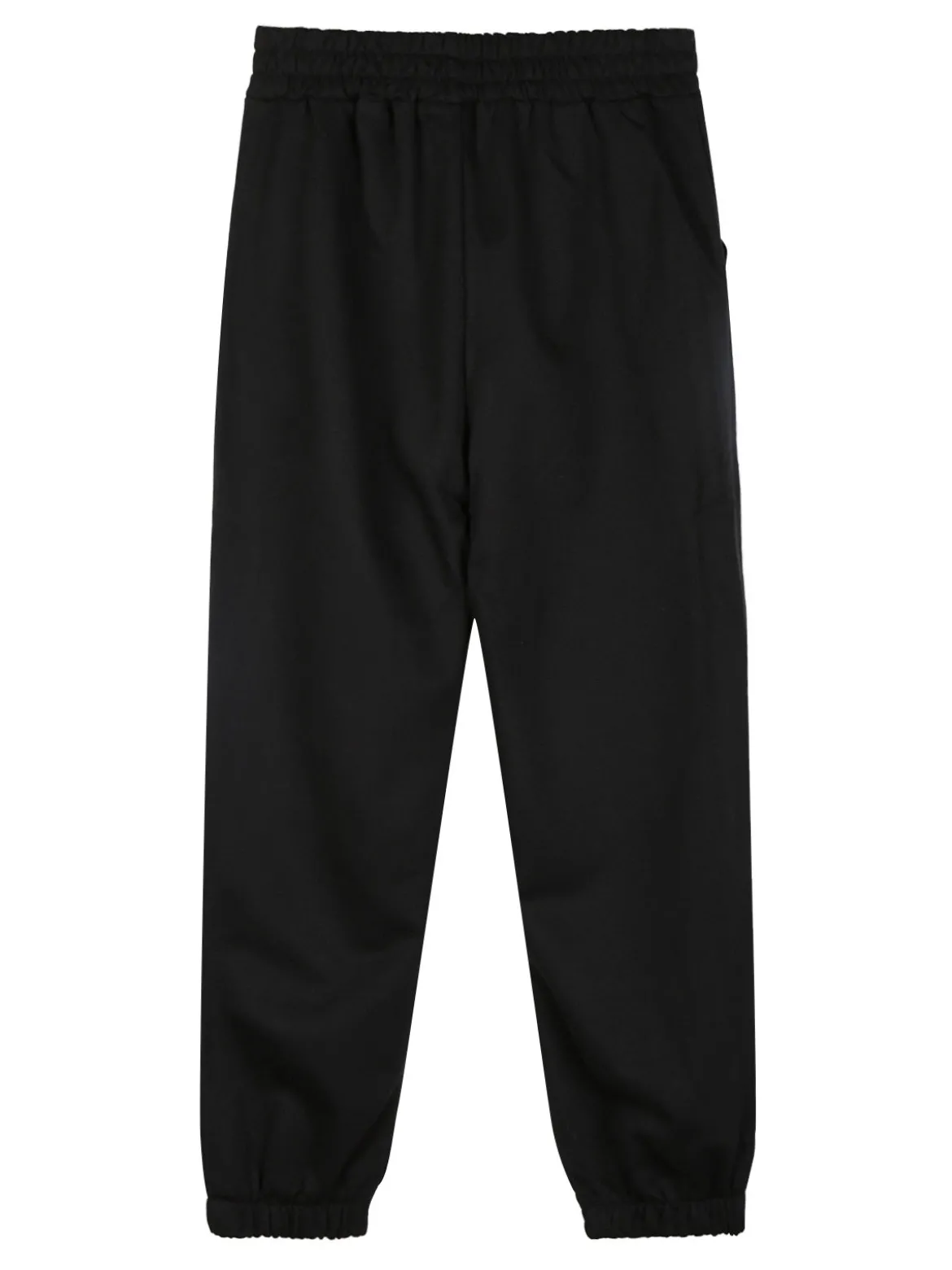 Sweet Junior Pantaloni tuta da bambina con fiori di peluche e strass - nero