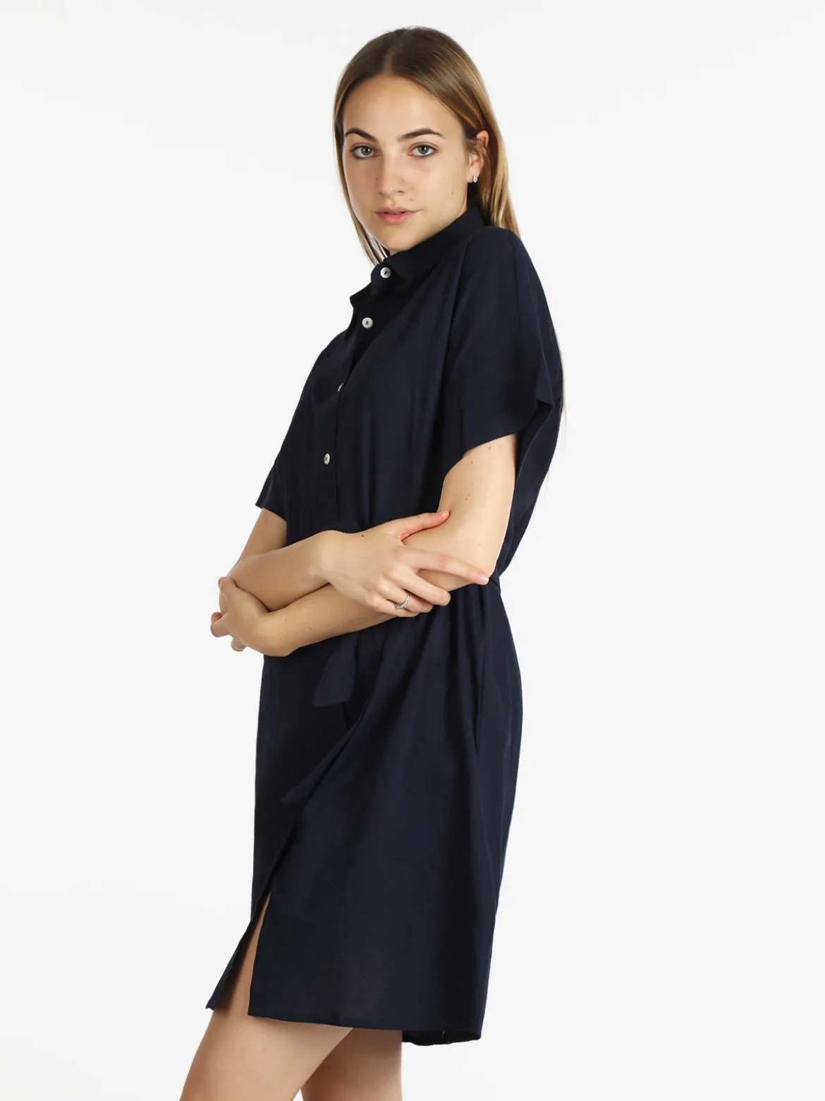 Sweet Miss Abito a camicia in cotone maniche corte