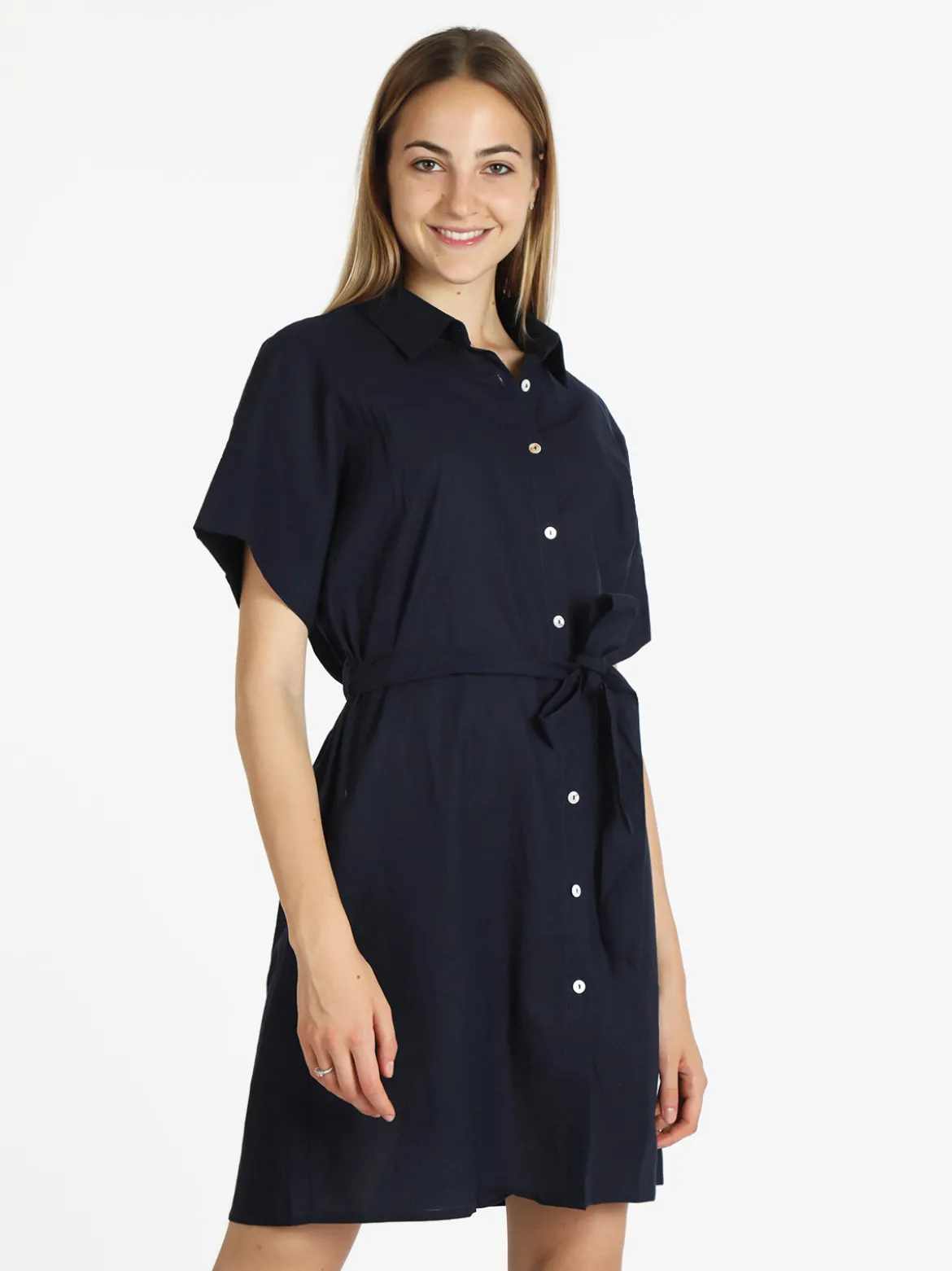 Sweet Miss Abito a camicia in cotone maniche corte