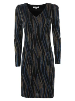 Sweet Miss Abito donna a scollo a V con lurex