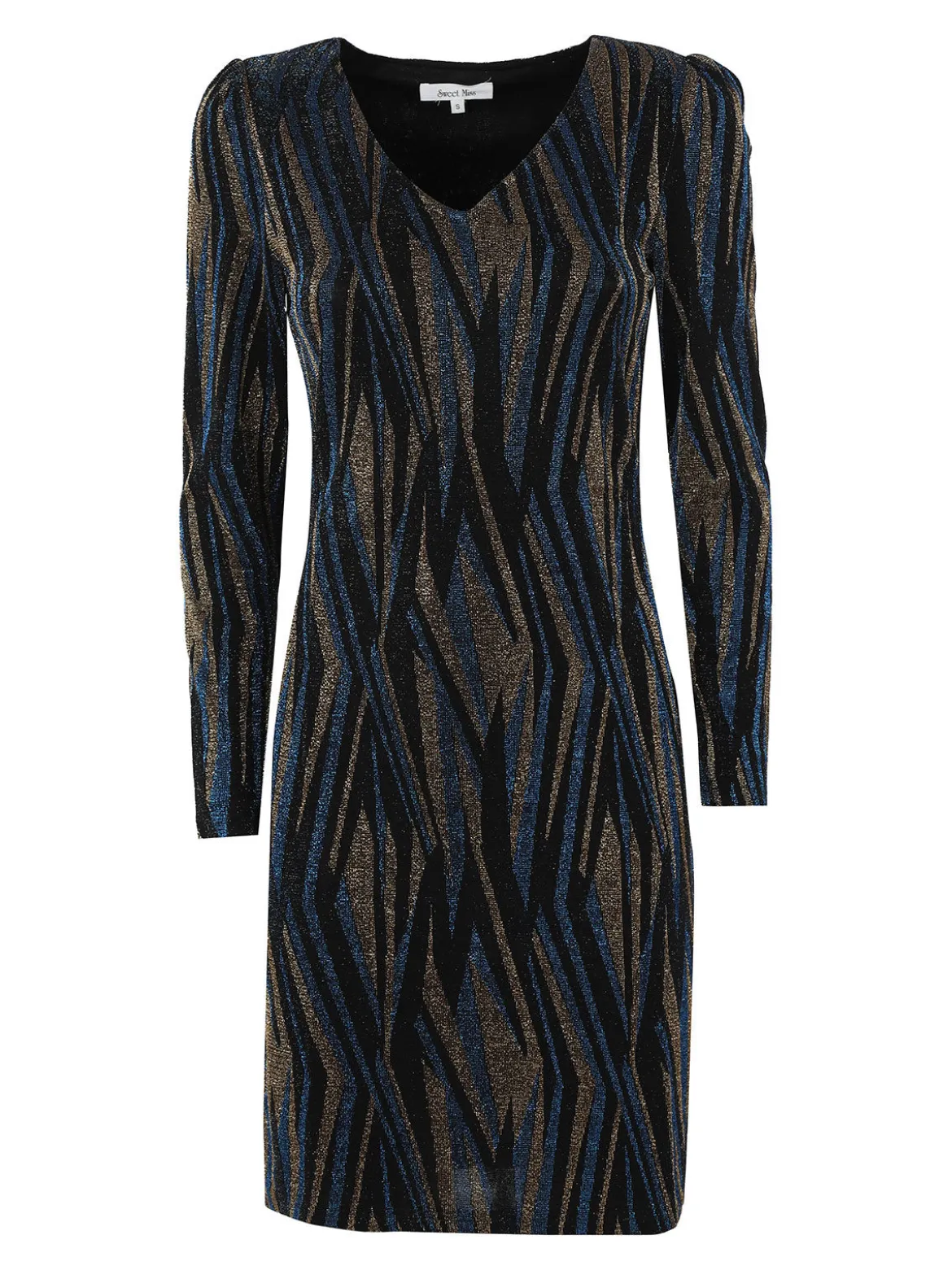 Sweet Miss Abito donna a scollo a V con lurex