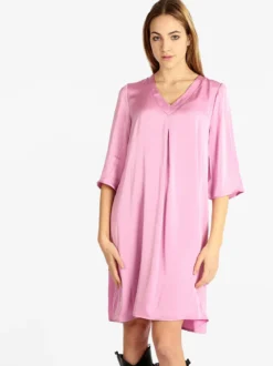 Sweet Miss Abito donna effetto seta con manica a 3/4