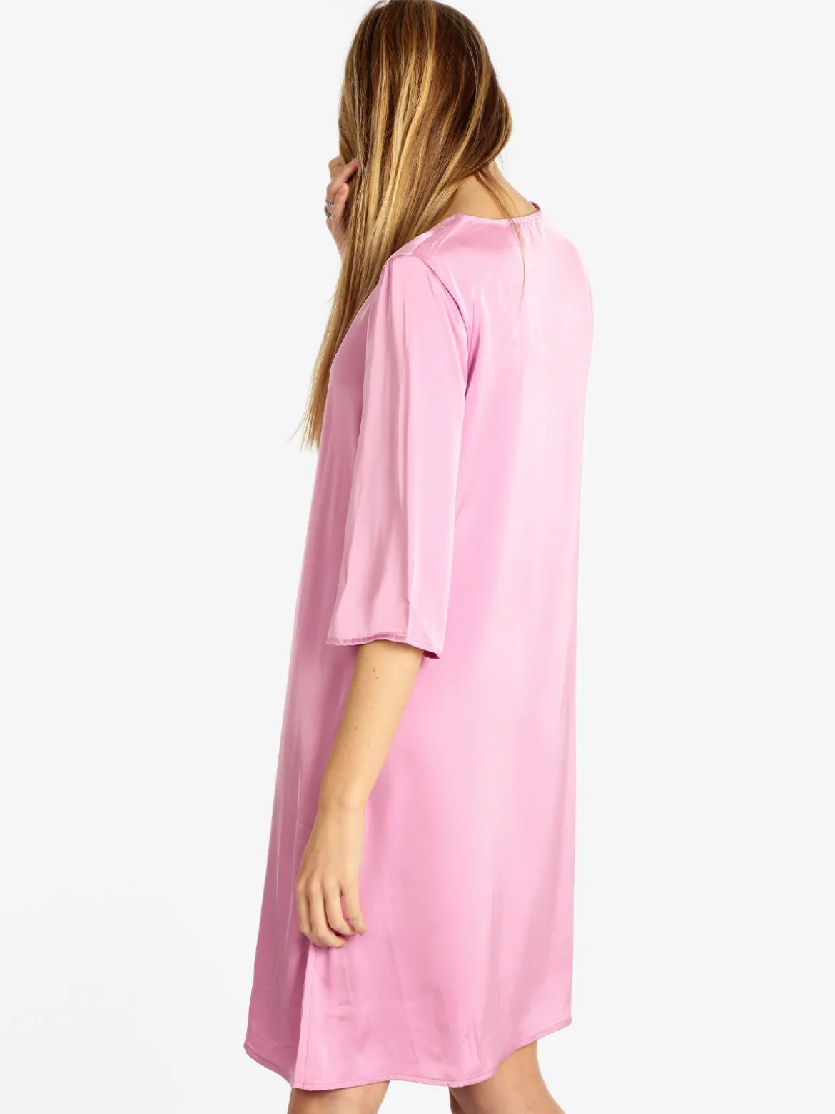 Sweet Miss Abito donna effetto seta con manica a 3/4