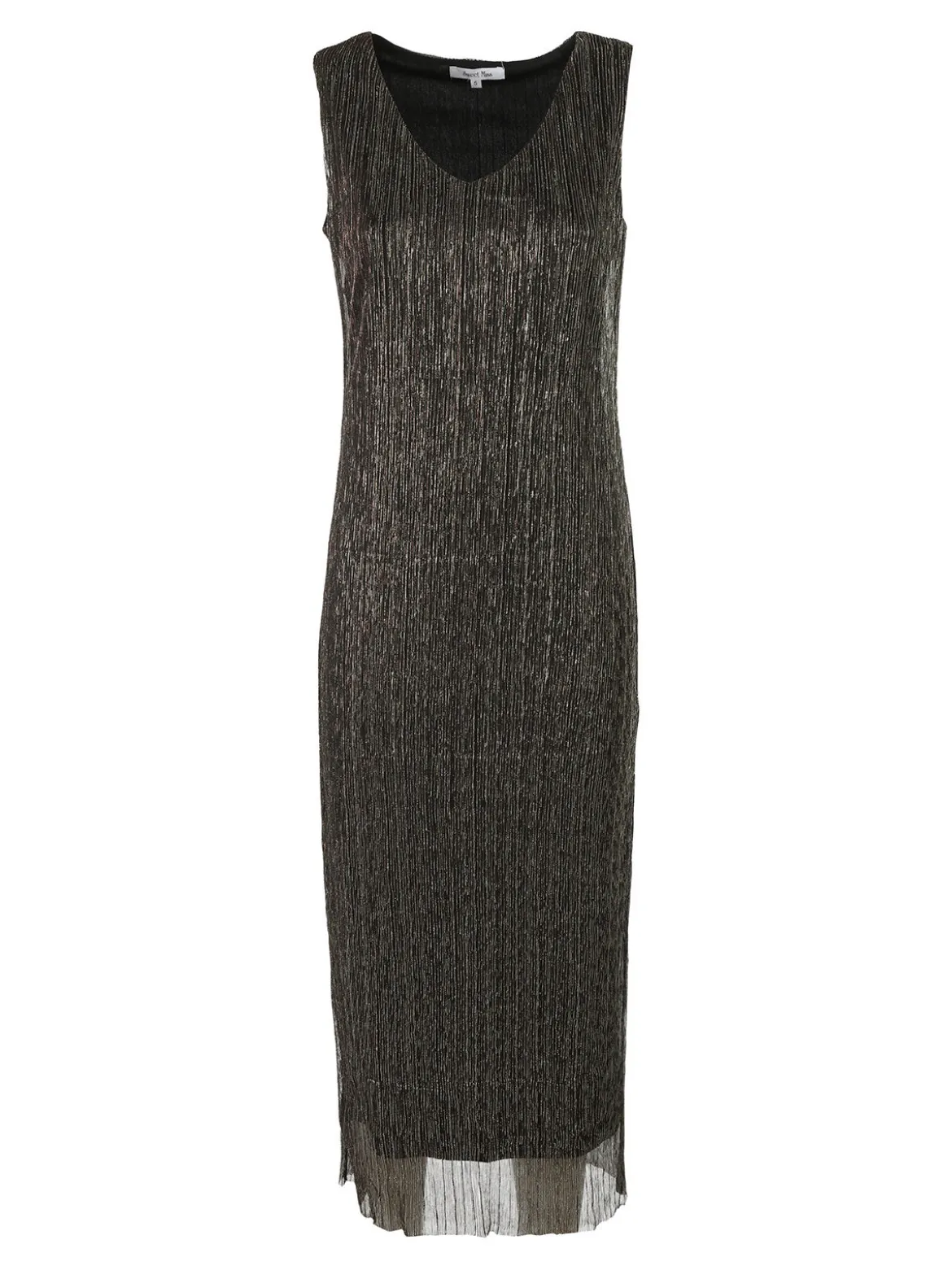 Sweet Miss Abito lungo da donna in lurex senza maniche - marrone