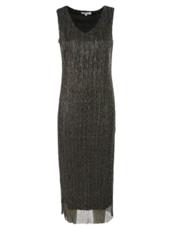 Sweet Miss Abito lungo da donna in lurex senza maniche - marrone