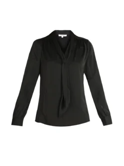 Sweet Miss Blusa donna in raso con cravatta