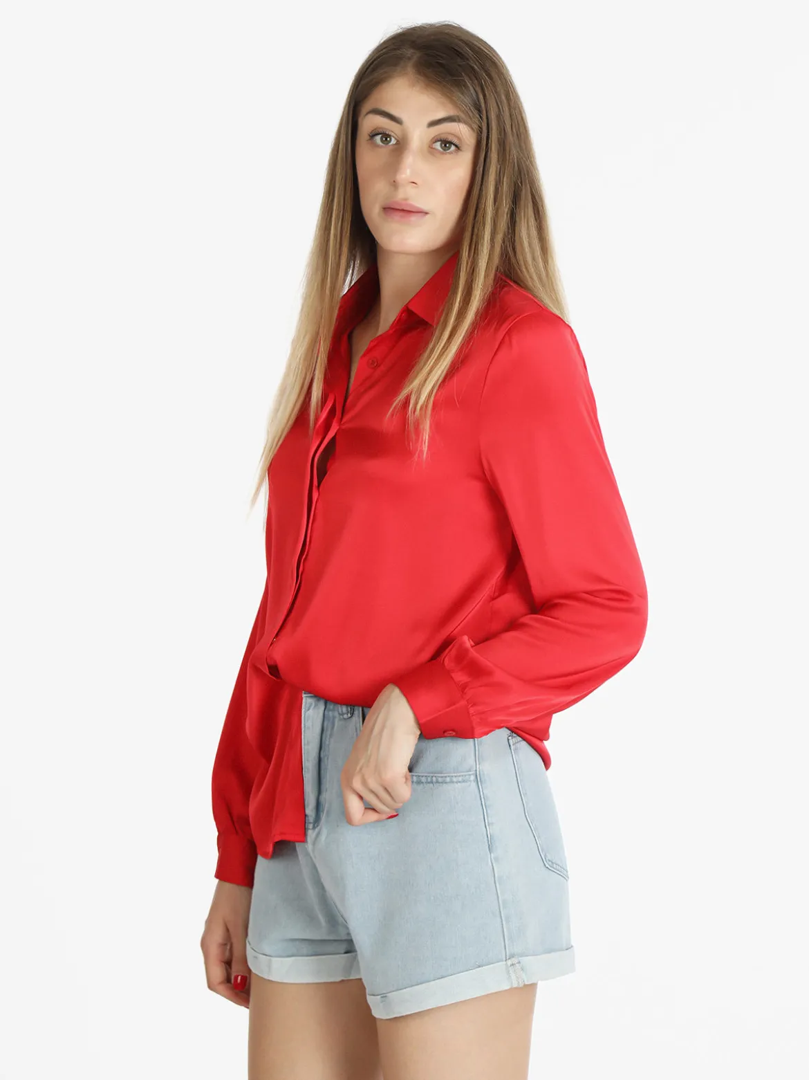 Sweet Miss Camicia donna in raso con colletto