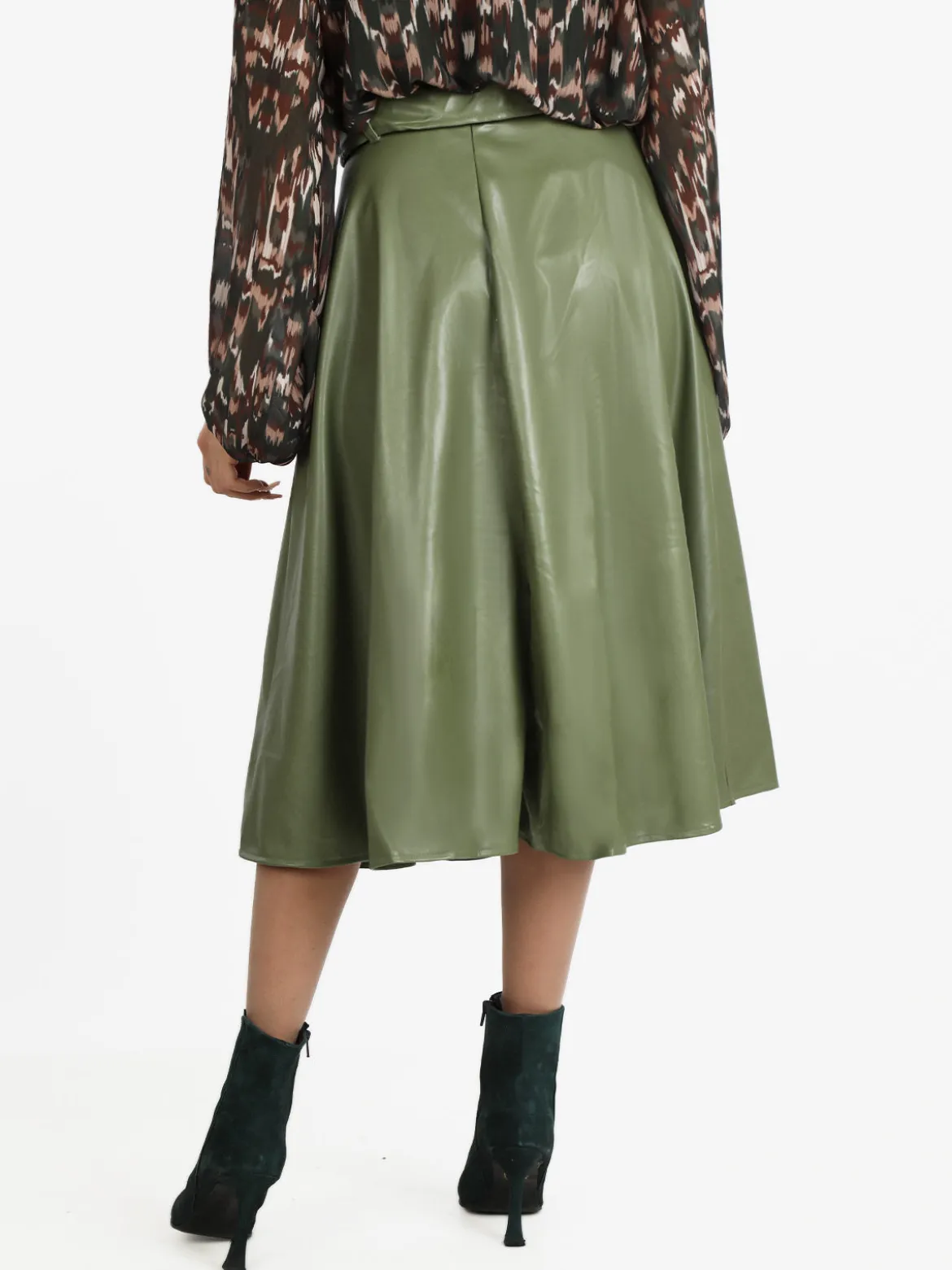 Sweet Miss Gonna midi in ecopelle con cintura