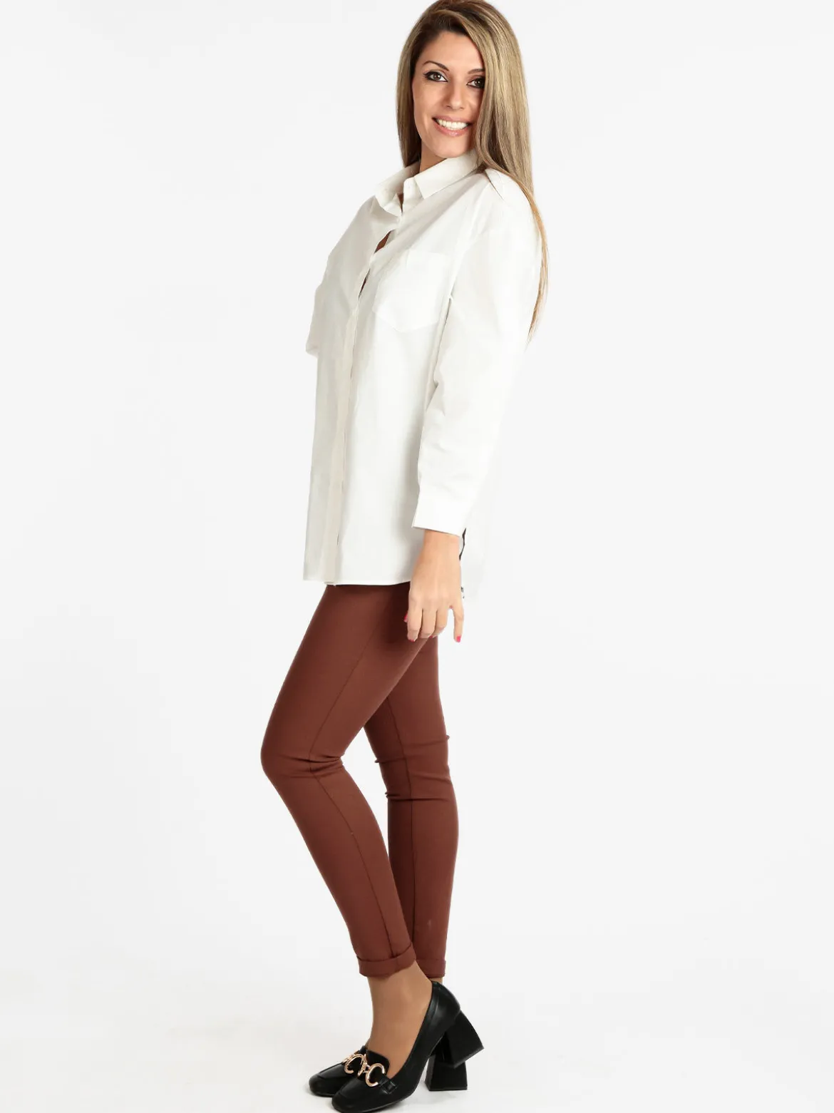 Sweet Miss Maxi camicia donna oversize in cotone