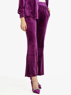 Sweet Miss Pantaloni a zampa da donna in velluto