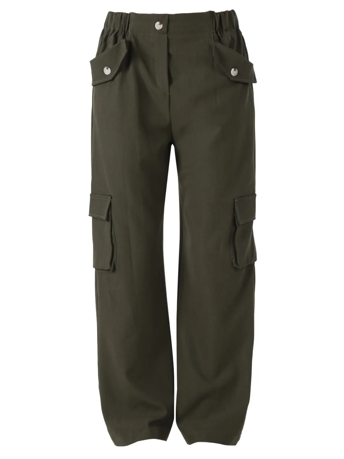 Sweet Miss Pantaloni cargo da donna a gamba larga - militare