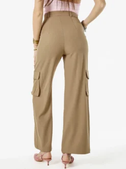 Sweet Miss Pantaloni donna a palazzo con tasconi laterali - cammello
