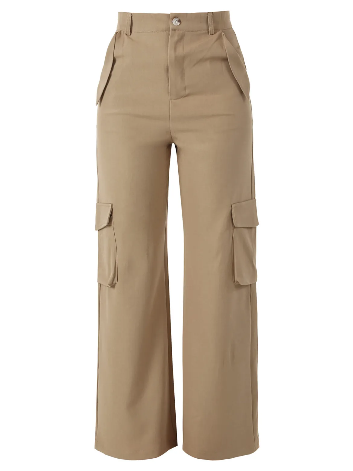 Sweet Miss Pantaloni donna a palazzo con tasconi laterali - cammello