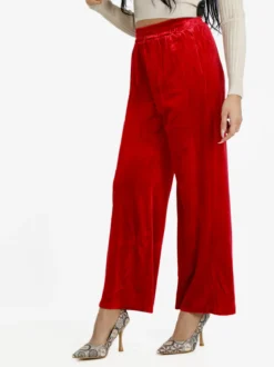 Sweet Miss Pantaloni donna in velluto a gamba larga