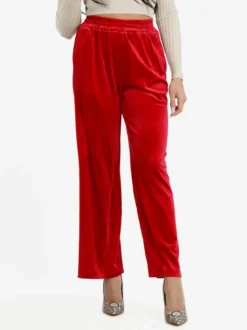 Sweet Miss Pantaloni donna in velluto a gamba larga